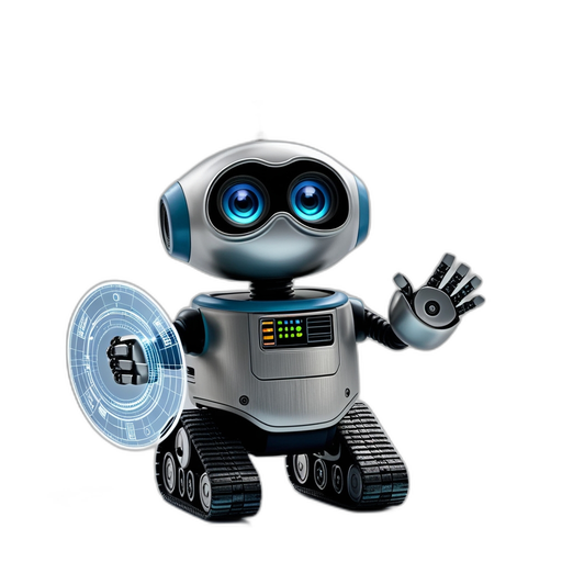 WatchlyAI Mascot — Friendly robot guardian